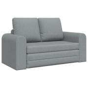 vidaXL Golvsoffa 2-i-1 Ljusgrå 148x71x83 cm Tyg