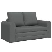 vidaXL Floor Sofa Bed 2-i-1 Mörkgrå 148x71x83 cm Tyg