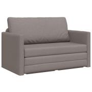 vidaXL Golvsoffa-bädd 2-i-1 Taupe 124x71x78 cm Tyg