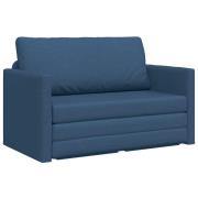 vidaXL Golvsoffa Säng 2-i-1 Blå 124x71x78 cm Tyg