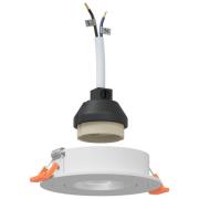 vidaXL Inbyggda Spotlights 6 st Rund GU10 Vit Ø91 mm