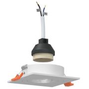 vidaXL Inbyggda Spotlights 12 st Fyrkantig GU10 Vit 91x91 mm
