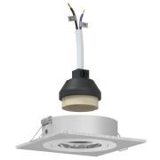 vidaXL Nedsänkta Spotlights 6 st Fyrkantiga GU10 Silver 91x91 mm