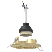 vidaXL Infällda Spotlights 12 st Rund GU10 Guld Ø90 mm Stål