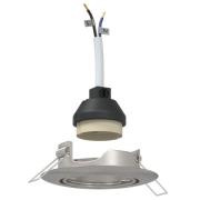 vidaXL Inbyggda Spotlights 6 st Rund GU10 Silver Ø90 mm Stål