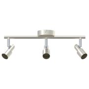 vidaXL Takspotlight 3-vägs justerbar borstad nickel GU10