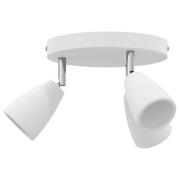 vidaXL Takspotlight 3-vägs justerbar vit GU10
