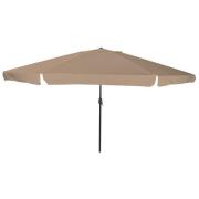 vidaXL Trädgårdsparasol Ø395x245 cm Taupe
