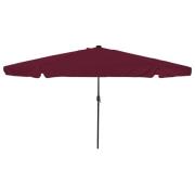 vidaXL Trädgårdsparasol med LED-lampor ø395x245 cm Bordeaux