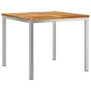 vidaXL utematsalsbord 90x90x74.5 cm massivt teakträ