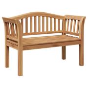vidaXL Trädgårdsbänk 120x53.5x85 cm Solid Teak