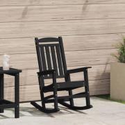 vidaXL Trädgårdsgungstol Svart 70x92x108 cm HDPE
