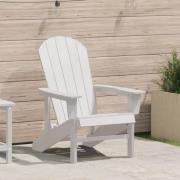 vidaXL Adirondackstol Vit 74x82x91 cm HDPE