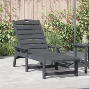 vidaXL Solstol Ljusgrå 53x162x98.5 cm HDPE