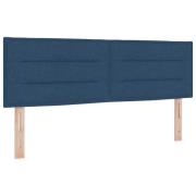 vidaXL Sänggavel Linjer Design Blå 160 cm Tyg