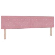 vidaXL Huvudgavel med Kristallknappar Klädd i Rosa Sammet 200 cm
