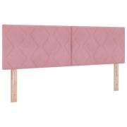 vidaXL Sänggavel Diamantblock Design Rosa 140 cm Sammet