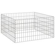 vidaXL Trädgårdskompost 100x100x50 cm Galvaniserat Stål Fyrkantig