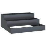 vidaXL Trädgårdsplanterare 3-Tier 90x90x35 cm Antracit Stål