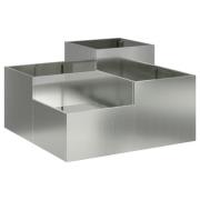 vidaXL Trädgårdsplanterare 100x100x48 cm Galvaniserat Stål