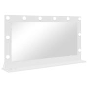 vidaXL Skrivbordsspegel med LED-lampor Vit 100x55x18 cm