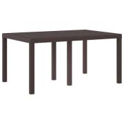 vidaXL Utebord Brun 150x100x73 cm Poly Rattan
