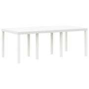 vidaXL Trädgårdsbord Vitt 200x100x73 cm Poly Rattan