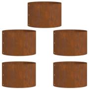 vidaXL Corten Stål Kruka Set Corten Stål Mellan Hållbar