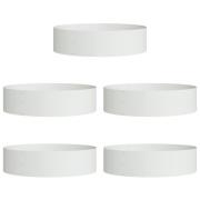 vidaXL Vita Blomkruksset Vit Metall Stor Blomkruka Cylindrisk Modern