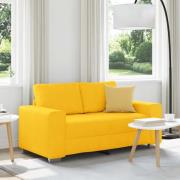 vidaXL Loveseat soffa ljusgul 120 cm manchestertyg