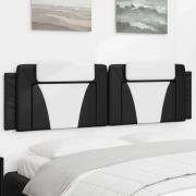 vidaXL Headboard Cushion "Viana" Black and White 180 cm Faux Leather