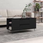 vidaXL Soffbord svart 102x44,5x50 cm konstruerat trä