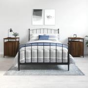 vidaXL Sängbord 2 st brun ek 40x42x60 cm konstruerat trä