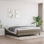 vidaXL Sängram utan madrass taupe 160x200 cm tyg