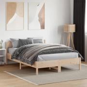 vidaXL Sängram utan madrass 135x190 cm massiv furu