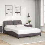 vidaXL Bed Frame without Mattress "Zadar" Grey 120x200 cm Faux Leather