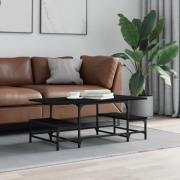 vidaXL Soffbord svart 100x50,5x40 cm konstruerat trä