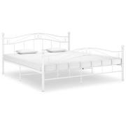 vidaXL Sängram vit metall 160x200 cm