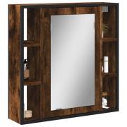 vidaXL Spegelskåp för badrum rökfärga ek 60x16x60 cm konstruerat trä