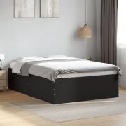 vidaXL Sängram svart 120x190 cm konstruerat trä