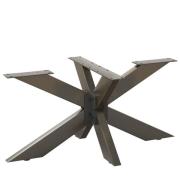 vidaXL Soffbordsben spindelform naturstål 98x58x(42-43) cm stål
