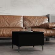 vidaXL Sidobord svart 50x46x35 cm konstruerat trä