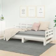 vidaXL Bäddsoffa vit massiv furu 2x(90x190) cm