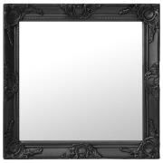 vidaXL Väggspegel barockstil 60x60 cm svart