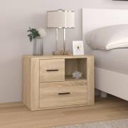 vidaXL Sängbord sonoma-ek 60x36x45 cm konstruerat trä