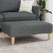 vidaXL Fotpall mörkgrå 77x55x31 cm tyg