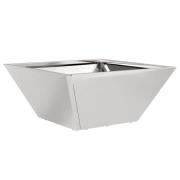 vidaXL Metallkruka Rostfritt stål 35 x 35 x 15 cm Fyrkantig design