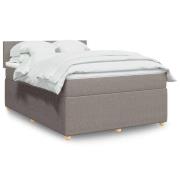 vidaXL Ramsäng med madrass taupe 140x190 cm tyg