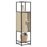 vidaXL Högskåp sonoma-ek 35,5x35x139 cm konstruerat trä och metall