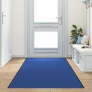 vidaXL Tvättbar dörrmatta Blå 120x400 cm